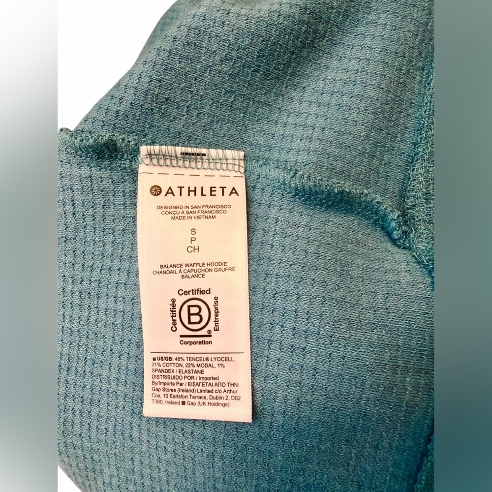 Athleta Balance Waffle Hoodie- Size Small - Picture 5 of 6